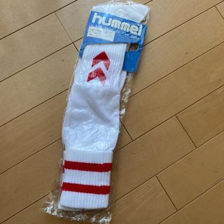 ヒュンメル(hummel)のHummel ヒュンメル　サッカーソックス ホワイト✖️レッド　25〜27センチ(ソックス)