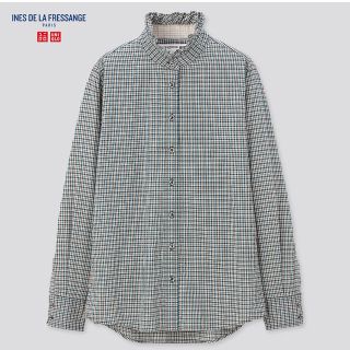 ユニクロ(UNIQLO)のUNIQLO コットンフリルシャツ(シャツ/ブラウス(長袖/七分))