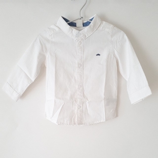 エイチアンドエム(H&M)のコットンシャツ 90 ホワイト 🚗  mlセレクト001(シャツ/カットソー)