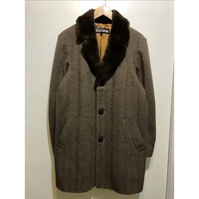 M supreme 15AW Fur Collar Tweed Coat
