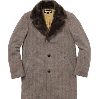 シュプリーム(Supreme)のSupreme Fur Collar Tweed Coat S(チェスターコート)