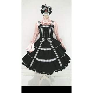 メタモルフォーゼタンドゥフィーユ(metamorphose temps de fille)のメタモルフォーゼ  フリル3段ティアードjsk ロリィタ(ひざ丈ワンピース)