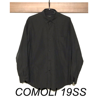 コモリ(COMOLI)のcomoli コモリシャツ 19SS ブラック(シャツ)