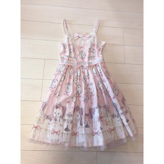 アンジェリックプリティー(Angelic Pretty)のAngelicPretty 猫のお茶会jsk ロリィタ(ひざ丈ワンピース)