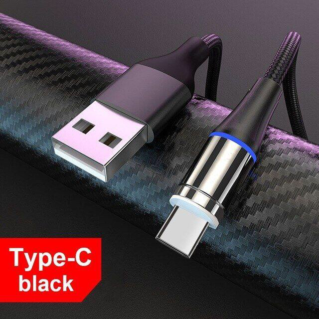 値下げ中！【新品】最大5A QC3.0対応USBタイプC超急速充電ケーブル(黒) スマホ/家電/カメラのスマホアクセサリー(その他)の商品写真