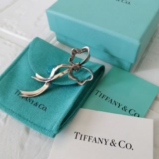 Tiffany リボンモチーフブローチ希少美品