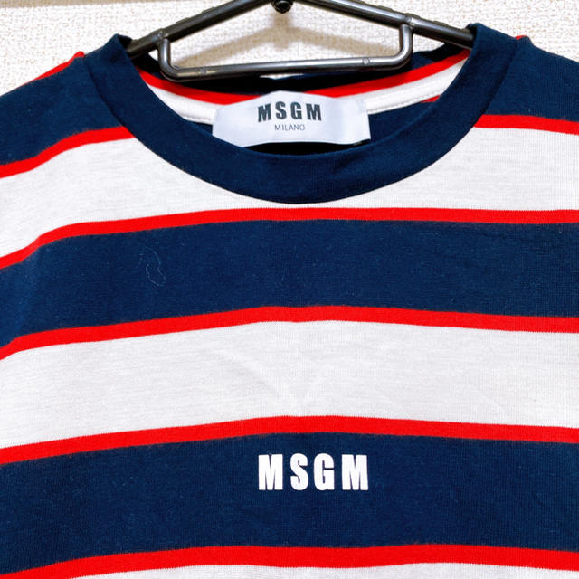 MSGM★ボーダーオーバーTシャツ