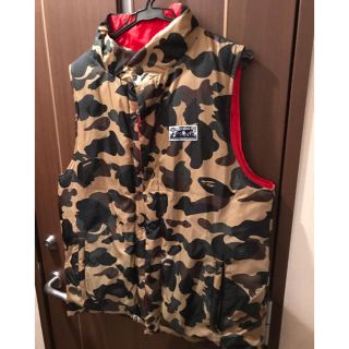 アベイシングエイプ(A BATHING APE)のA BATHING APE リバーシブルベスト　XLサイズ(ダウンベスト)