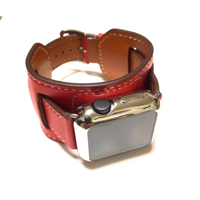 ☆アップルウォッチ ベルト リストバンド付 レザーベルト AppleWatch用 メンズの時計(腕時計(デジタル))の商品写真