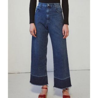 エディットフォールル(EDIT.FOR LULU)のRACHEL COMEY ハイライズワイドストレートカットオフデニムパンツ(デニム/ジーンズ)