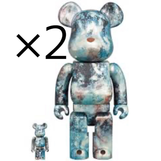 ‼️2個セットBE@RBRICK PUSHEAD #5 100％ & 400％400%