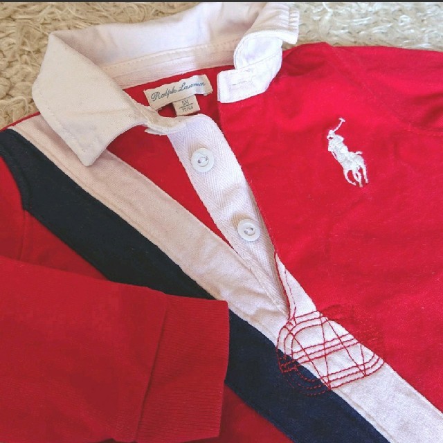 Ralph Lauren(ラルフローレン)の《ラルフローレン》ロンパース カバオール／6M キッズ/ベビー/マタニティのベビー服(~85cm)(カバーオール)の商品写真