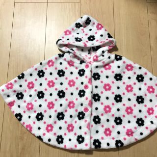 ニシマツヤ(西松屋)の花柄フード付きポンチョ　size 100 (カーディガン)