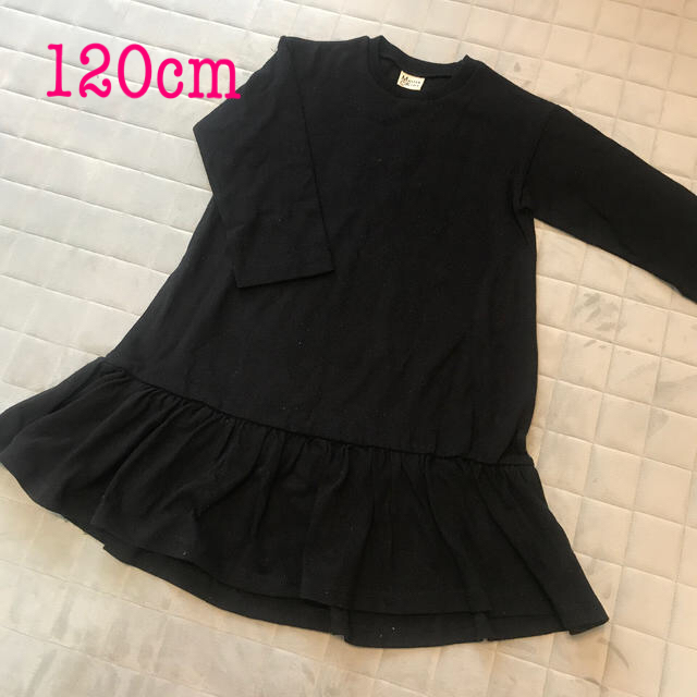 韓国服　黒ワンピ　S キッズ/ベビー/マタニティのキッズ服女の子用(90cm~)(ワンピース)の商品写真