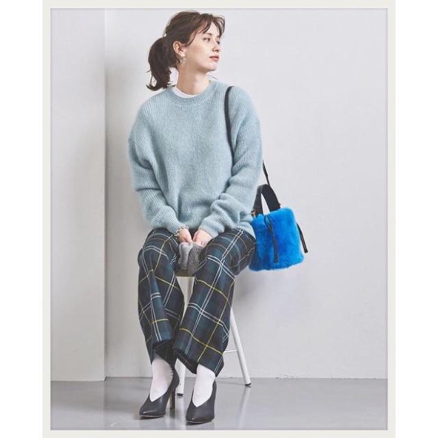 UNITED ARROWS(ユナイテッドアローズ)のunitedarrows UWSC アゼ モヘア クルーネック ニット ブルー レディースのトップス(ニット/セーター)の商品写真