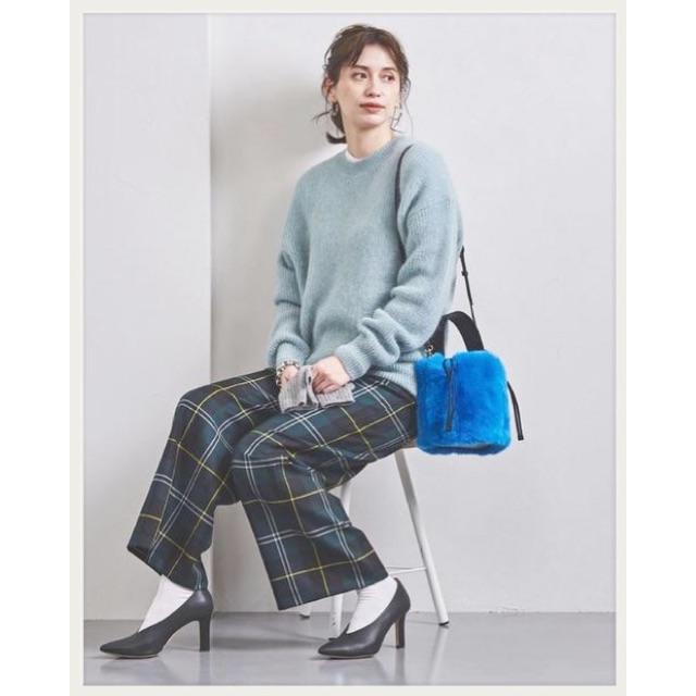 UNITED ARROWS(ユナイテッドアローズ)のunitedarrows UWSC アゼ モヘア クルーネック ニット ブルー レディースのトップス(ニット/セーター)の商品写真