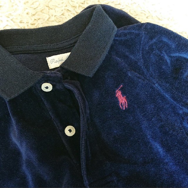 Ralph Lauren(ラルフローレン)の《ラルフローレン》ベロア調 ロンパース カバーオール／12M キッズ/ベビー/マタニティのベビー服(~85cm)(カバーオール)の商品写真