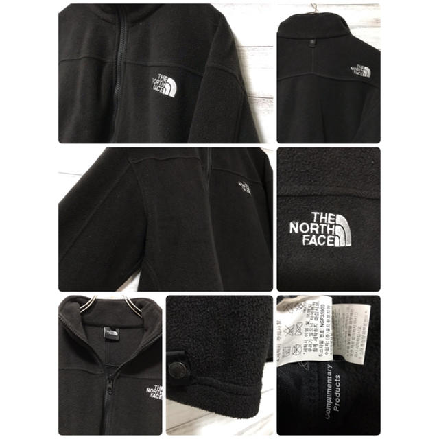 THE NORTH FACE(ザノースフェイス)の大人気　ノースフェイス　刺繍ロゴ　ブラック　黒　フリース　ジャケット メンズのジャケット/アウター(その他)の商品写真