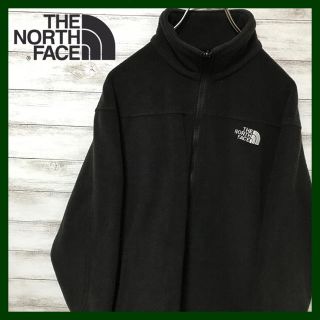 ザノースフェイス(THE NORTH FACE)の大人気　ノースフェイス　刺繍ロゴ　ブラック　黒　フリース　ジャケット(その他)