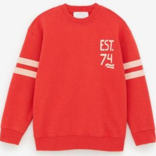 ザラ(ZARA)の新品タグ付 ZARA スリーブストライプスウェットトレーナー(Tシャツ/カットソー)