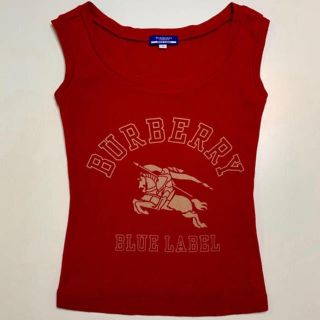 バーバリーブルーレーベル(BURBERRY BLUE LABEL)のバーバリー ブルーレーベル  ノースリーブ Tシャツ  サイズ38(Tシャツ(半袖/袖なし))