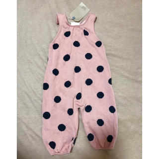 ザラキッズ(ZARA KIDS)の新品未使用 ★ ZARA baby 水玉 ロンパース 80cm サロペット(パンツ)