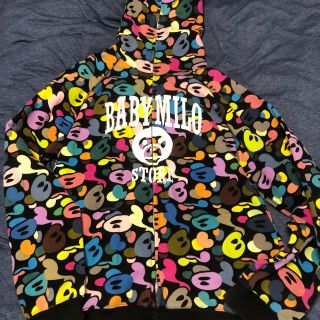 A BATHING APE 　マルチカラー総柄プルオーバー