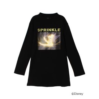 エイミーイストワール(eimy istoire)のTink SPARKLE ロングTシャツ ブラック(ミニワンピース)