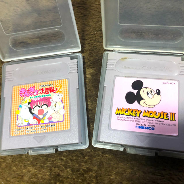 ゲームボーイ(ゲームボーイ)のゲームボーイソフト【きんぎょ注意報！2・MICKEY MOUSEⅡ】 エンタメ/ホビーのゲームソフト/ゲーム機本体(携帯用ゲームソフト)の商品写真