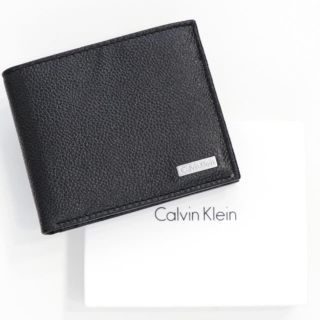 カルバンクライン(Calvin Klein)の新品 カルバンクライン 二つ折り 財布 札入れ コインケース メンズ ブラック(折り財布)