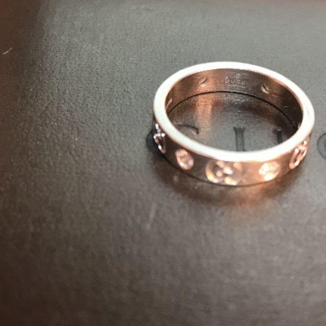 Gucci(グッチ)のGUCCI★GG ICON 6P DIAMOND RING★K18WG 11 メンズのアクセサリー(リング(指輪))の商品写真