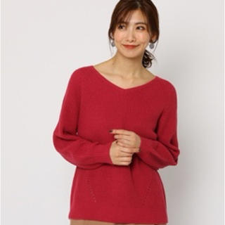 ザショップティーケー(THE SHOP TK)のTHE shop tk 赤　セーター(ニット/セーター)