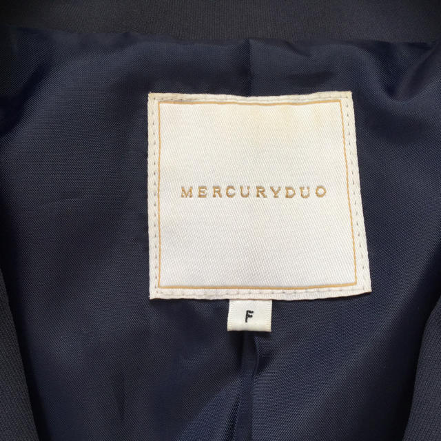 MERCURYDUO(マーキュリーデュオ)のチェスターコート ブルーグレー 秋冬春 M程度 ロング丈 レディースのジャケット/アウター(チェスターコート)の商品写真