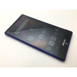 シャープ(SHARP)のSIMフリー docomo AQUOS ZETA SH-01H ブルー◆美品◆(スマートフォン本体)