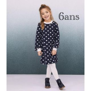 プチバトー(PETIT BATEAU)の新品  プチバトー  ワンピース  6ans  新作 ドット ジャガード(ワンピース)