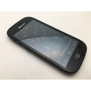 フジツウ(富士通)のSIMフリー ドコモ らくらくスマートフォン4 F-04J ブラック美品360(スマートフォン本体)