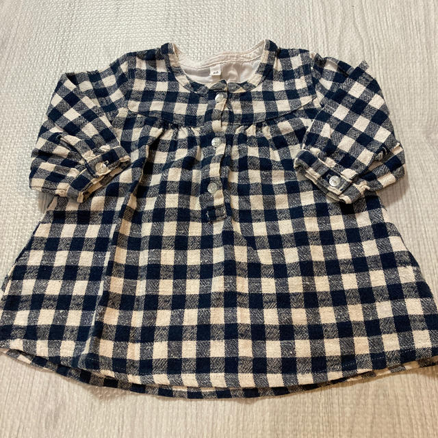 MUJI (無印良品)(ムジルシリョウヒン)の無印　ワンピース　80 キッズ/ベビー/マタニティのベビー服(~85cm)(ワンピース)の商品写真