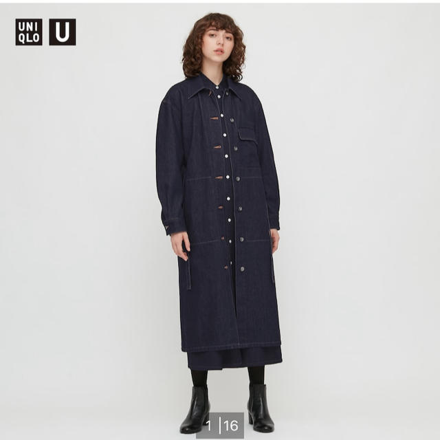 ユニクロユーデニムシャツコートUNIQLO U Sサイズ新品未使用