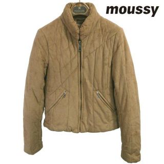 マウジー(moussy)の美品 moussy フェイクスエード・中綿ダウンジャケット キャメル S(ダウンジャケット)