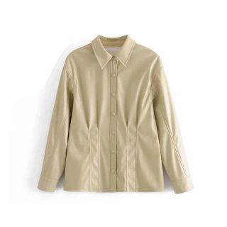 ザラ(ZARA)の🍁秋新作🍁2674◆フェイクレザー PU シャツ(シャツ/ブラウス(長袖/七分))