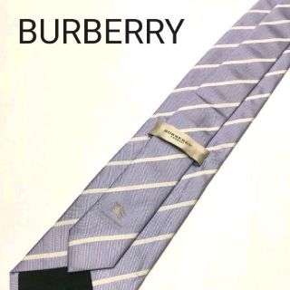 バーバリー(BURBERRY)の新品未使用 BURBERRY バーバリー ネクタイ パープル系 ストライプ柄(ネクタイ)