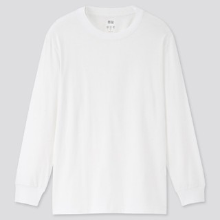 ユニクロ(UNIQLO)のユニクロ エアリズムUVカットクルーネックT4XL新品タグ付ホワイト(Tシャツ/カットソー(七分/長袖))