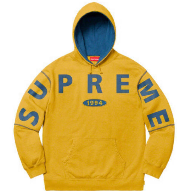 【黄XL】Supreme Spread Logo Hooded 未使用