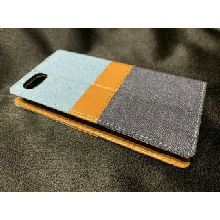 ✨スタンド機能 ケース iPhone7plus 8plus高級 茶 紺✨(モバイルケース/カバー)