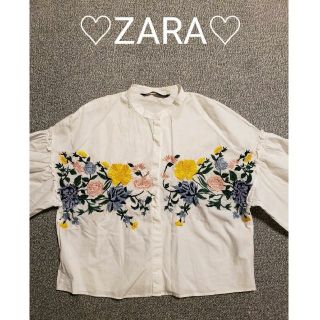 ザラ(ZARA)のZARA　ザラ　刺繍ブラウス(シャツ/ブラウス(長袖/七分))