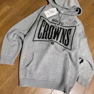 ロデオクラウンズ(RODEO CROWNS)の【新品タグ付き】ロデオクラウンズ ☆ ロゴニットパーカー(ニット/セーター)