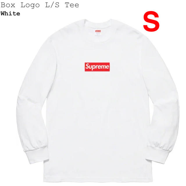 Supreme Box Logo L/S Tee White S ホワイト 新品メンズ