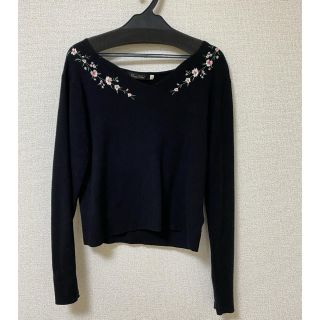 ココディール(COCO DEAL)のCOCO DEAL  刺繍入りニットトップス(ニット/セーター)