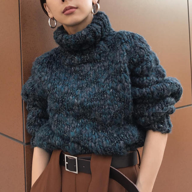 Ameri VINTAGE(アメリヴィンテージ)のアメリヴィンテージ ITALY MIX YARN TUCK KNIT レディースのトップス(ニット/セーター)の商品写真