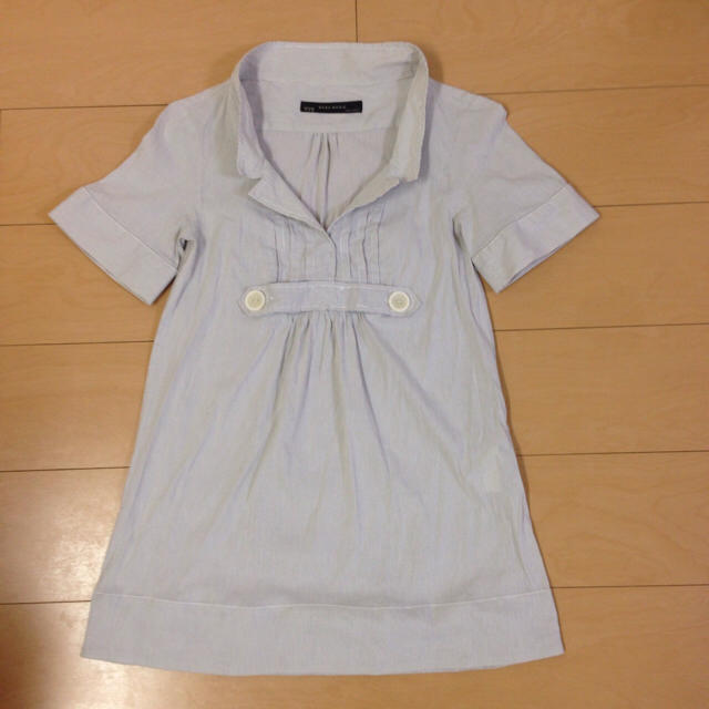 ZARA(ザラ)のZARA ストライプシャツチュニック☆ レディースのトップス(シャツ/ブラウス(半袖/袖なし))の商品写真